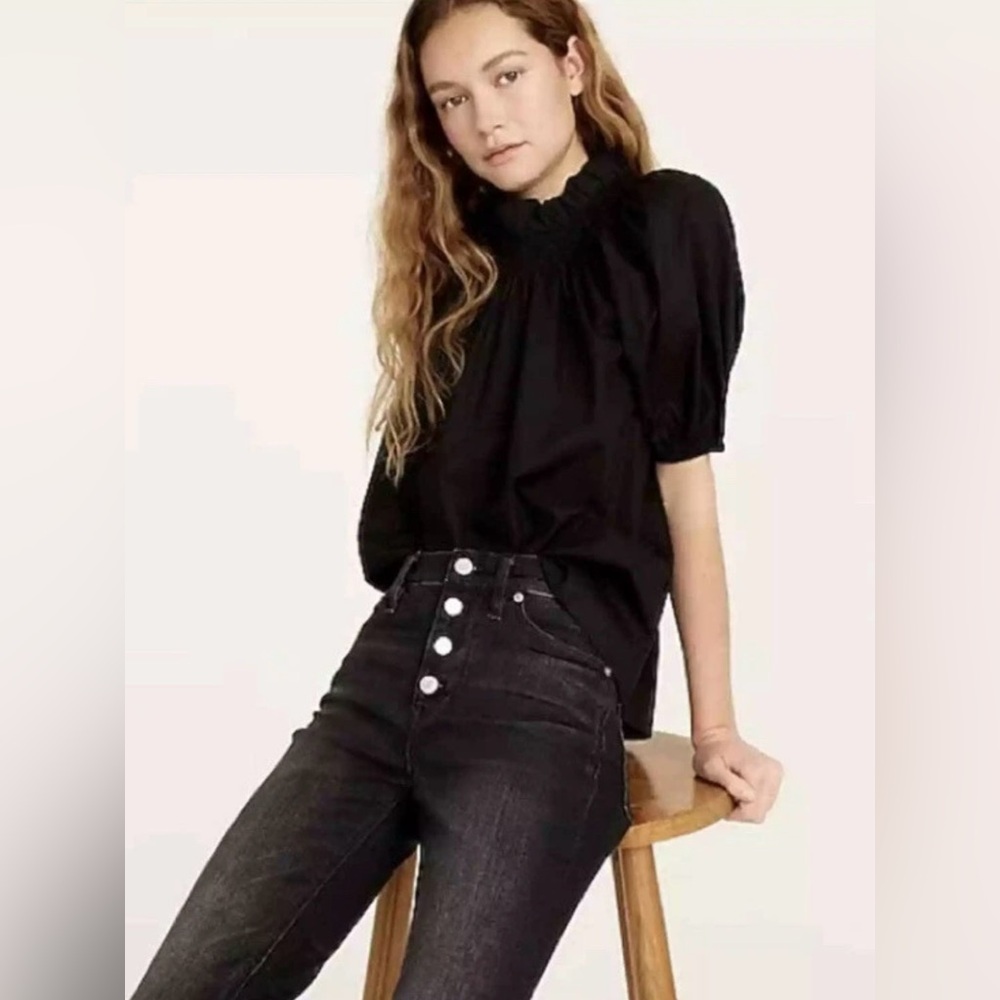J. Crew 9” Billie Demi Boot Crop Dark Denim Jeans